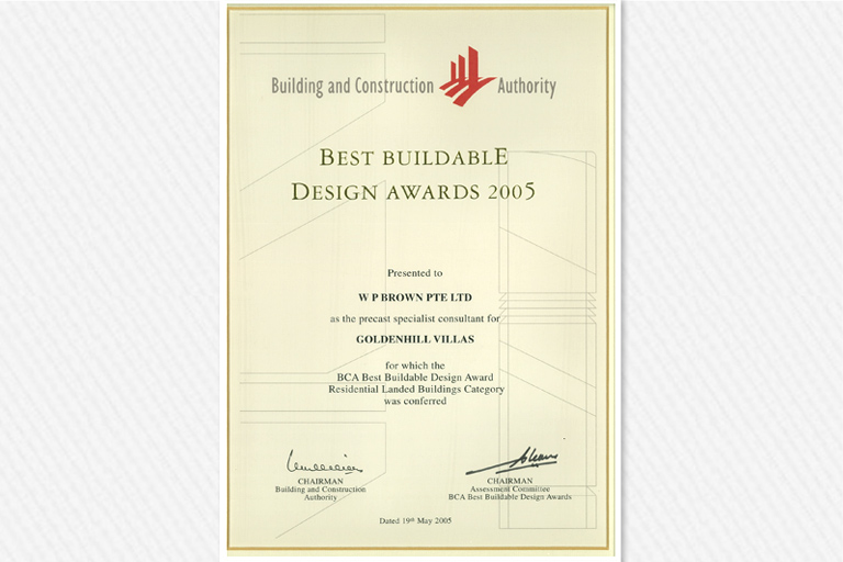 BCA Best Buildable Design Awards, 2005